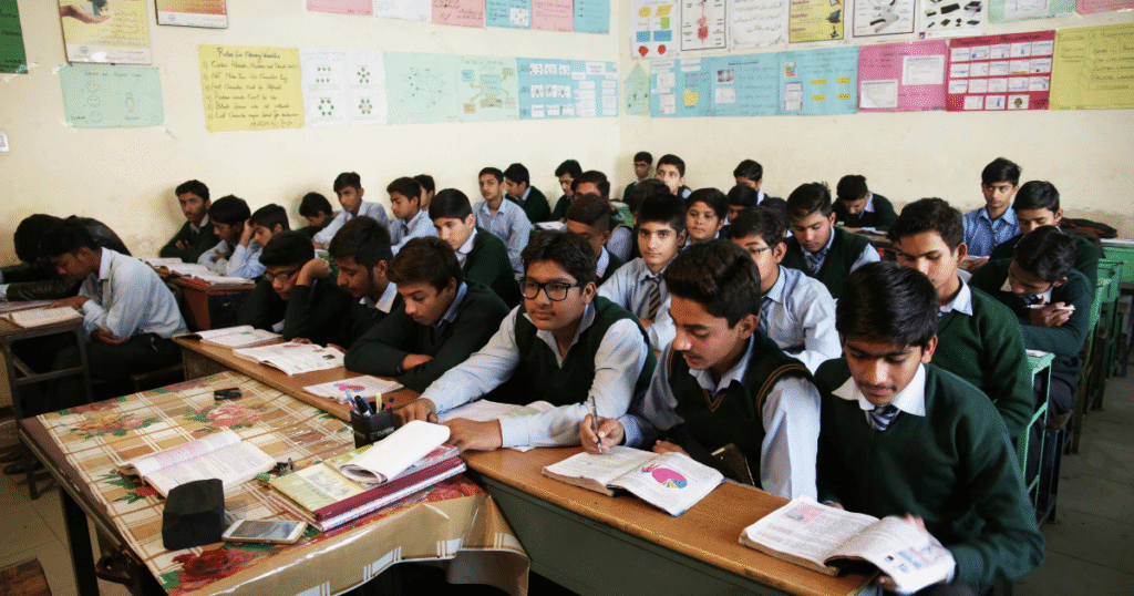 student preparing exam
